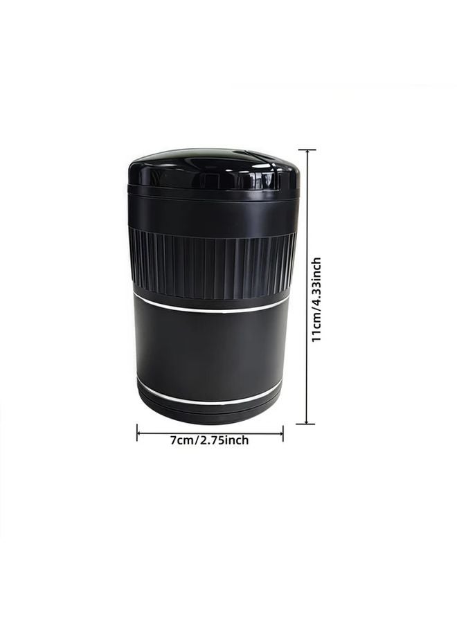 منفضة سجائر سوداء للسيارة تعمل بالاستشعار بالأشعة تحت الحمراء تفتح وتغلق باللمس هدية للرجال - Image 2